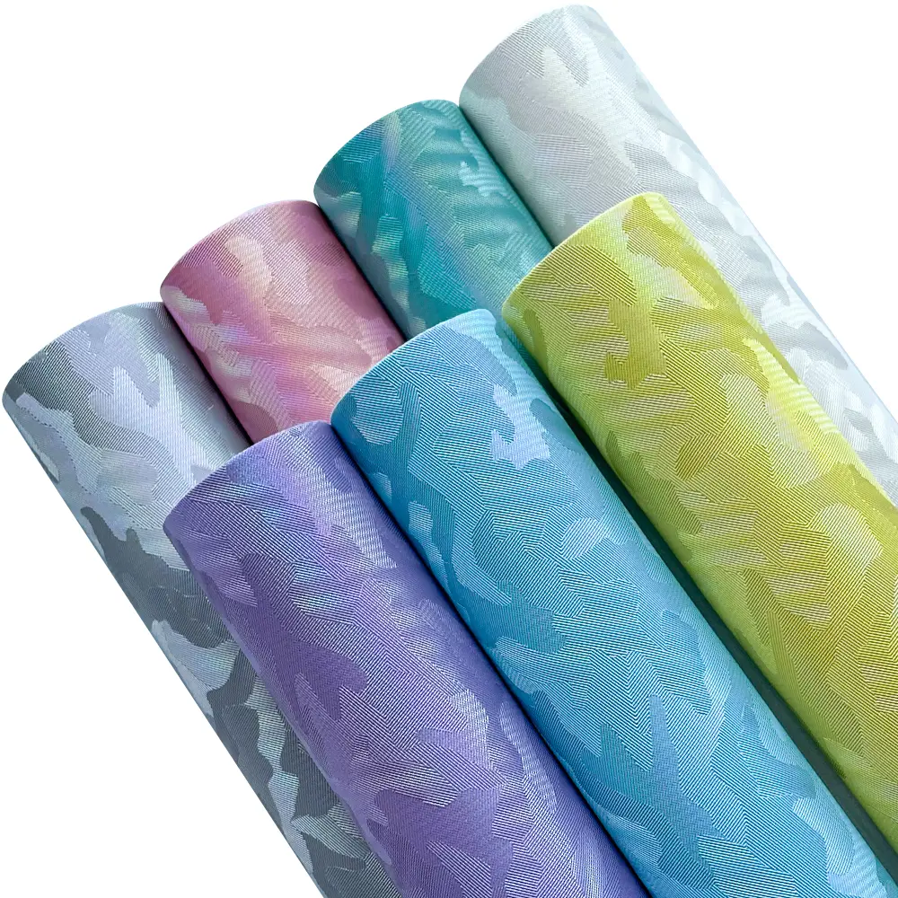 Trendy 7-Pack 8x12-Inch Camo Print Faux Leather Fabric - U.S.-Stocked Sewing Supply, Easy Cutting, Ideal for DIY Bows, Necklaces, Party Decorations