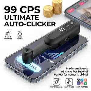 Auto Clicker Tapper for Mobile Live Stream iPhone Android, Rechargeable Wireless – 107 Adjustable Speed, Auto Screen Click for Game, Task, Buy, Comment