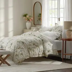 Tranquil Blossom Premium Smooth Wrinkle-Free Sateen Bed Sheet Set