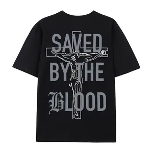 Saved By The Blood Printed Men's T-shirt