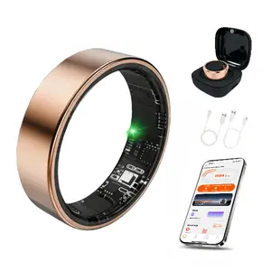 Casatelier Gilded Luxury Smart Ring | Accurately Tracks SpO2 Heart Rate & Sleep 24/7 Monitoring  Long Battery Life  Swim-Proof Waterproof