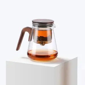 Bonston- Integrated Teapot, Heat-Resistant Glass Teapot, Magnetic Switch for Tea-Water Separation, 27oz Classic Stylish Magic Water outdoorfun