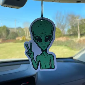 Alien Arctic Ice Scented Car Air Freshener, Car Interior Accessories, Non-Toxic Sea Salt & Aloe Vera, Lasts over 60 Days, Hanging Vent Clip, Ifra Safe, Gift Idea, Car Accessory