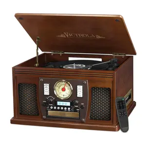 The Navigator 8-in-1 Wood Record Player - Espresso