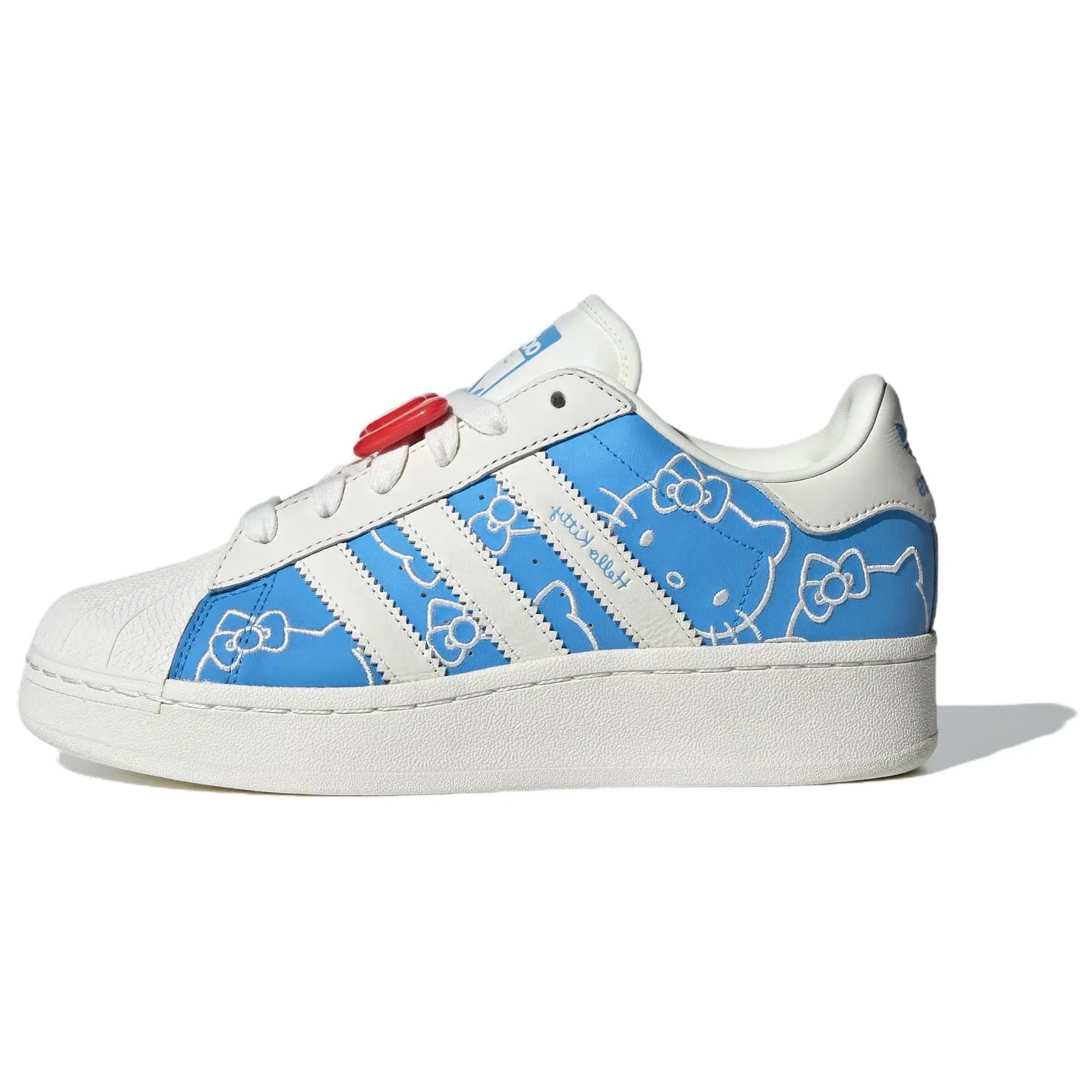 Adidas Superstar Hello Kitty X Wmns Originals Xlg Blue Burst' Stylish Comfortable Low Top Skate Shoes Women's IG4477