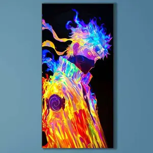 5D DIY Full Drill Round Diamond Painting - Diamond Painting Kit Colorful Acrylic, Naruto Mosaic Canvas DIY Wall Art, Home Wall Decoration