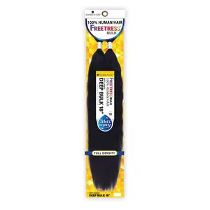 FreeTress Human Hair Braids Wet N Wavy Deep Bulk 18"