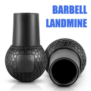 Rubber Barbell Landmine Attachment, adaptable to most floor surfaces, suitable for Press, Row, Spin, Split Squats exercises, portable landmine attachment with 360-degree rotating angle.