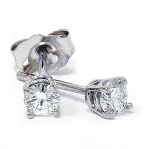 1/5ct Round Diamond Studs Earrings 14K White Gold