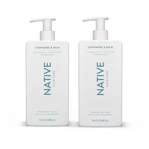Native Cashmere & Rain Shampoo and Conditioner Contain Naturally Derived Ingredients | All Hair Types, Color & Treated, Fine to Dry Damaged, Sulfate & Dye Free - 2-Pack
