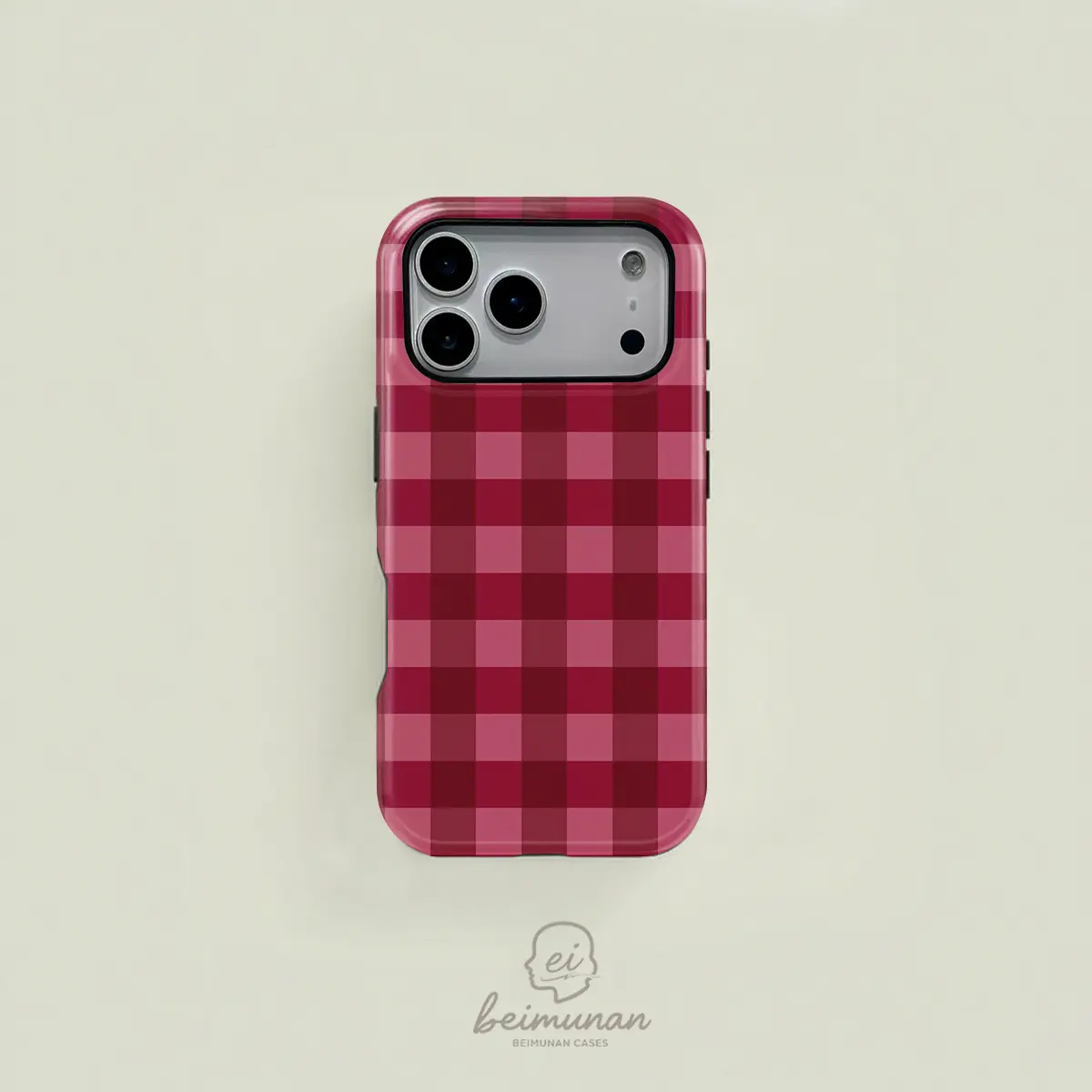 Classic Red Retro Plaid 2-in-1 Protective Phone Case - Sturdy, Durable, MagSafe Fit, Personalized Cover for iPhone 17/16/15/14/13/12/11 Pro Max/Plus/Pro, Stylish Mobile Phone Casing Accessories, Ideal Birthday Gift,back to school,back to school haul