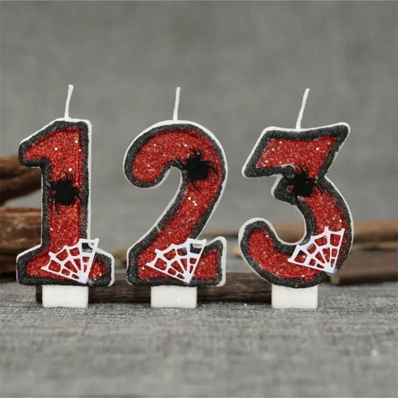Spider Design Candle, 1 Count Creative Halloween Themed Birthday Candle, Spider-themed Cake Decoration for Boys' Birthdays, Small Gift Suitable for Birthday Parties, Ornaments, Cake Decorating Supplies, Cake Candles, Birthday Cake Decorations