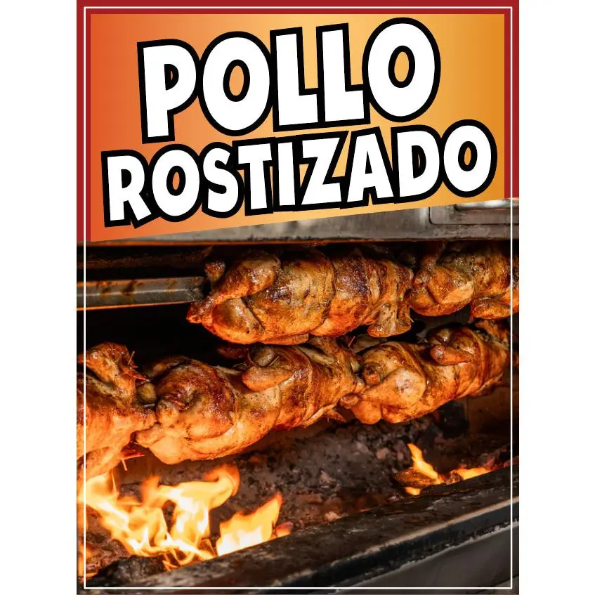 Pollo Rostizado Sign Decal Window Sticker Truck Concession Vinyl Restaurant Pollo Rostizado Mexican Food Sign Sticker