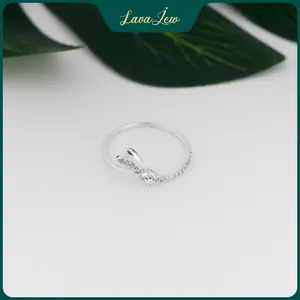 LavaJewelry, Bunny Bling Ring, 925 Sterling Silver Ring, Modern Minimal Ring, Flower Ring for Woman and Girls