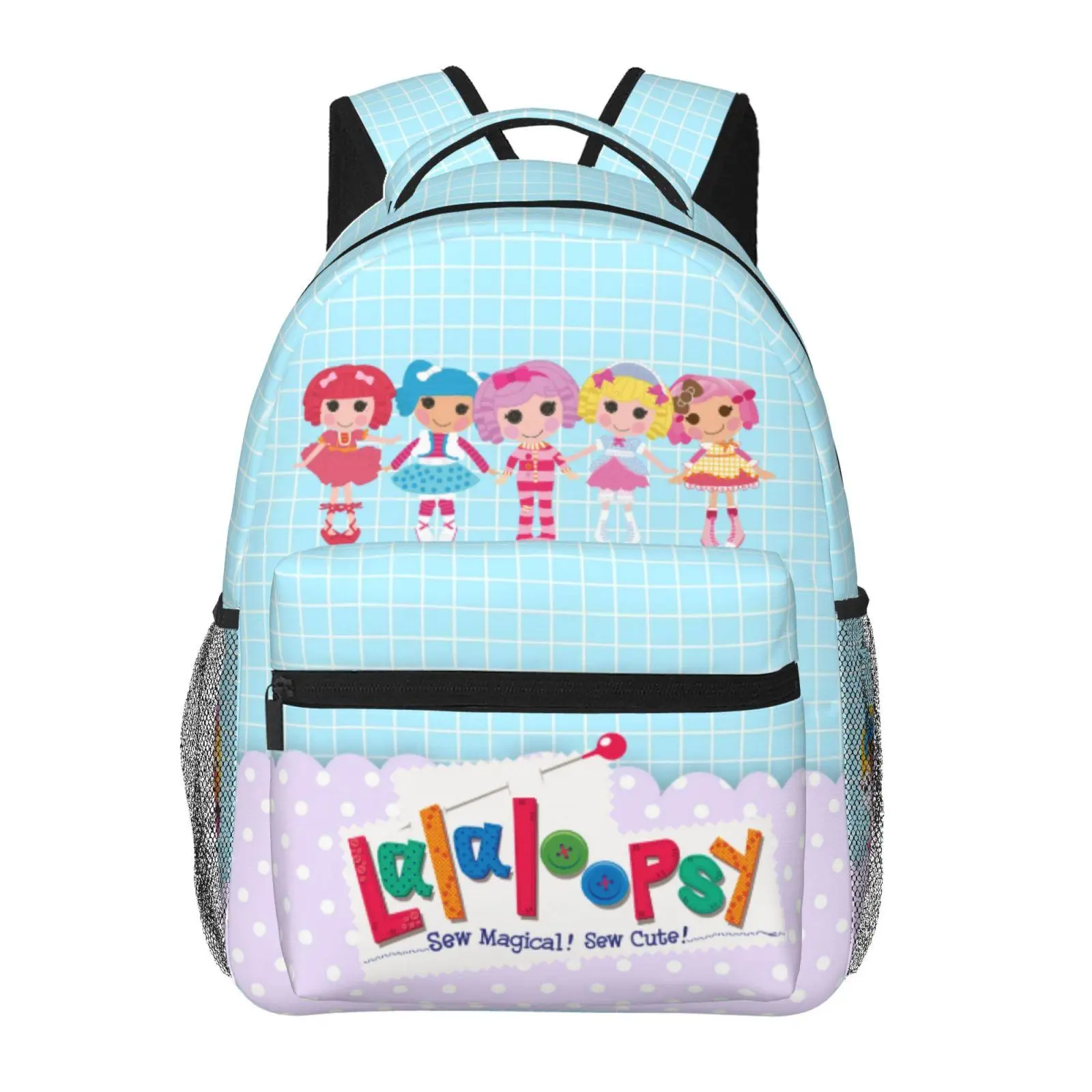 Lalaloopsy Back to School Backpack We're Lalaloopsy Netflix Cute Cartoon Print Bookbag for Little Girls MGA Lalaloopsy Lightweight Casual Daypack with Multi Pockets for Kindergarten & Elementary