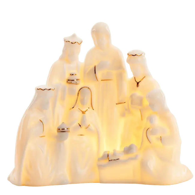 Ceramic LED Holy Nativity Figure