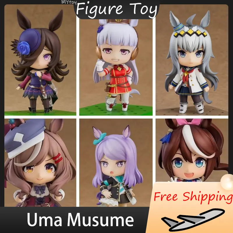 Uma Musume Chibi Nendoroid Tokai Teio Gold Ship Face-Swappable Figure Desktop Decoration Collectible Model Gift