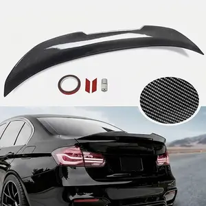 Carbon Fiber PSM Style Rear Trunk Spoiler Wing for BMW F30 F80 328i 335i 2012-2018 - Lightweight Aerodynamic ABS Lip - Custom Fit Exterior Performance Upgrade