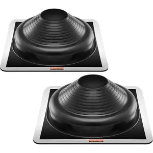 VEVOR Roof Pipe Flashing Boot, Fit Pipe OD 10 to 18, Flexible Silicone Roofing Jack Pipe Flashing, High Temp -101 to 437, Endurable Square Metal Base, for Chimney, Wood Stove Outdoor Vent PipesVEVOR Super Brand Day