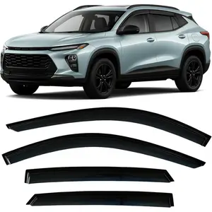 2024-2026 Tape-On Rain Guards for Chevrolet Chevy Trax Side Window Visor Deflectors Extra Thick Tinted Vent Shades LS 1RS LT 2RS ACTIV 2025