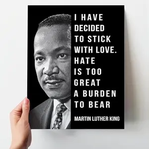 Martin Luther King Quote Unframed Print, Black & Wite Inspirational Poster, Minimal Modern Black History Wall Art, Black Leaders Print, Black History Month Inspirational Wall Art, African American Empowerment Art for Home Office Decor
