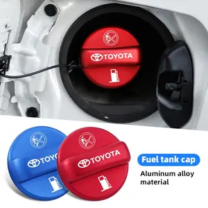 Car Fuel Tank Cover Aluminum Alloy Sleek Finish Oil Box Cap Auto Accessories For Toyota Corolla Yaris Aygo Prius CHR Camry Auris Avensis Land Cruiser Prado 4Runner Hilux Harrier Avalon Venza Fortuner Verso Sienna Mirai