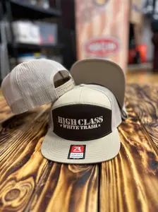 High Class White Trash 7 Panel Flatbill Snapback Trucker - Tobacco/Sandstone