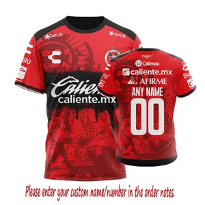 LIGA MX Club Tijuana Shirt 3D Personalized 25-26 Home  For Toddler - Youth And Adult