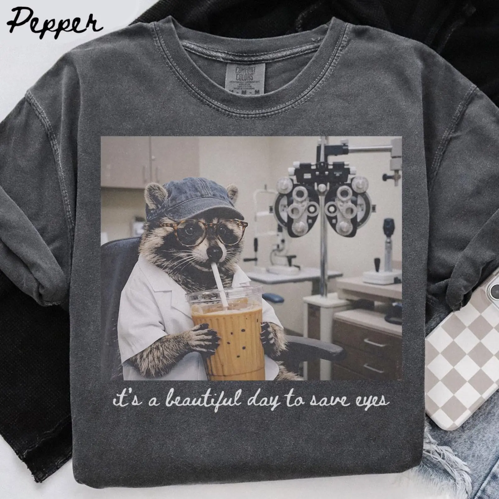 Optometrist Shirt, Funny Raccoon Eye Doctor Tee, Optometry Graduation Gift