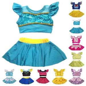 Princess Girl Swimsuits Cute Design Kids Beach Wear Size 100-150 Children Summer Swimwear