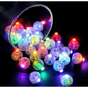 30PCS Mini LED Lights, Flash LED Balloons Light Up Balloons for Party Decorations Neon Party Lights for Paper Lanterns Birthday Party Wedding Easter Eggs Halloween Christmas Decoration-Colorful