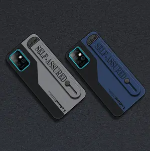 Silicone Wristband Phone Case For Infinix X692/Note8 Kickstand protective Shockproof commerce Fashion Design Anti-knock mature Waterproof Wrist Strap Soft case simple Plain color