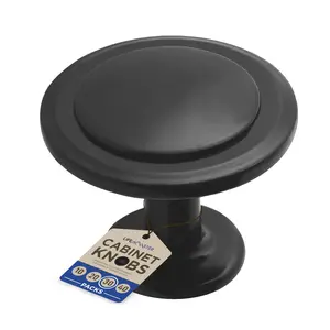 Lifemaster 30 pcs 1-1/4 Cabinet Knobs - Rust-Proof, Modern Design, Strong , Drawer Pulls with Short and Adjustable Screws - Stylish Handles for Kitchen, Dresser, and Cabinets