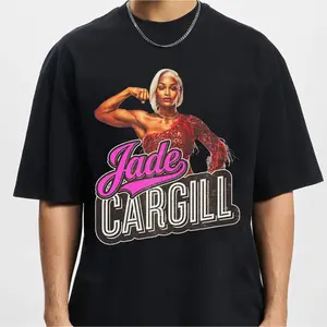 Jade Cargill Storm Mode Black Tee – High-Impact Wrestling Graphic, Unisex Street Style, Gift for Supporters