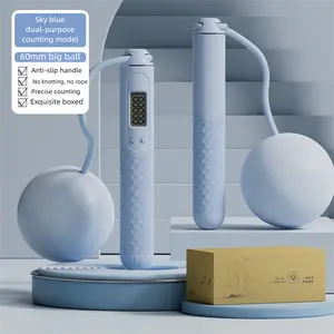 2 in 1 Wireless Weighted Jump Rope with Display Screen and Counter Accurate Cordless Skipping Rope for Men and Women Home Cardio Workout Summer Holiday Gift