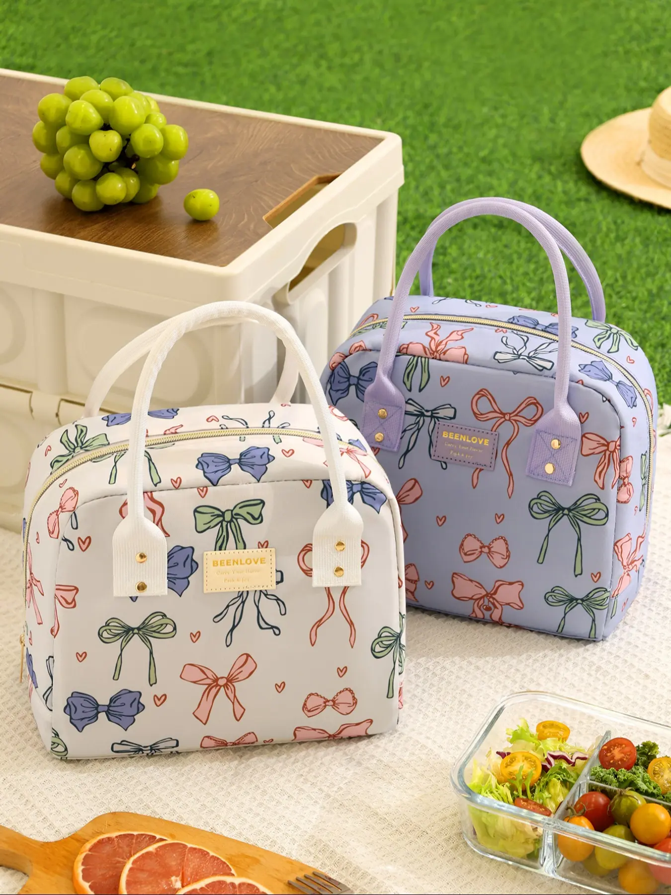 1 pc Square Lunch Totes, Durable Polyester Material with Smooth Zipper Closure, Insulated & Leak-Proof Container with Secure Lid & Easy-Clean Lining, Eco-Friendly Reusable Food Carrier for Office Workforce, Picnic Lunch Cooler Bag, Leakproof Cooler Bag