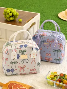 1 pc Square Lunch Totes, Durable lunch bags - Durable Polyester Material with Smooth Zipper Closure, Insulated & Leak-Proof Container with Secure Lid & Easy-Clean Lining, Eco-Friendly Reusable Food Carrier for Office Workforce, Picnic Out Lunch Cooler Bag