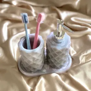 Resin bathroom accessories set of 3 | Vanity set