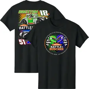 Battle of the Busches Black Tee, Funny Racing Shirt Vintage Motorsport Streetwear for Everyday Outfit