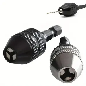 1PCS Multi Keyless Drill Chuck 0.3-3.6mm Conversion Tool 1/4" Hex Shank Quick Replace Adapter Chuck Converter for Electric Drill Drill Bits