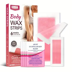Coconut Oil Essence - Painless Hair Removal Waxing Strips - 40 Large & 20 Small Body Care Cosmetic