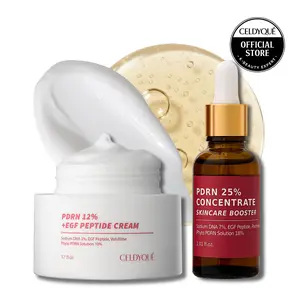 PDRN 250,000ppm Booster + 120,000ppm EGF Cream – Volufiline + Hyaluronic Acid | K-Beauty Anti-Aging Duo | CELDYQUE