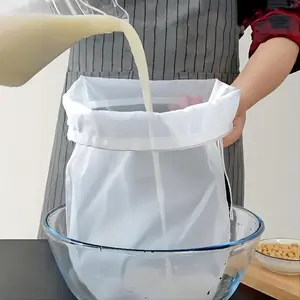 Glass Teapot Mesh Filter Bag, Durable & Reusable Filter Bag for Soy Milk, Juice, Food Strainer, Dumpling Filling Squeeze, Kitchen Essentials, Utensils, Kitchenware, Tea Bag, DIY Tea Making Tool, Tea Infuser