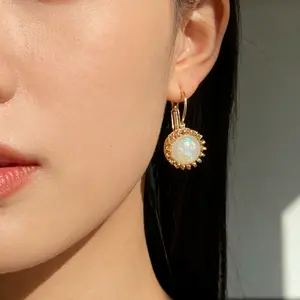 Iridescent Opal Crown Earrings | Wear emotional healing close to your ears! Perfect for daily commutes & date nights. Ideal Mother’s Day/birthday gift — thoughtful & versatile for besties, girlfriends, colleagues & mom.