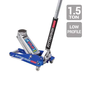 PITTSBURGH 1.5 Ton Low-Profile Aluminum Racing Floor Jack with RAPID PUMP