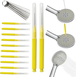 Multiplesize Showerhead Cleaner Tools, Shower Head Cleaning Brushes Small Hole, Handheld Showerhead Cleaner Anti-Clogging Cleaning Brush for Bathroom Small Hole Gap Nozzle Window Slot