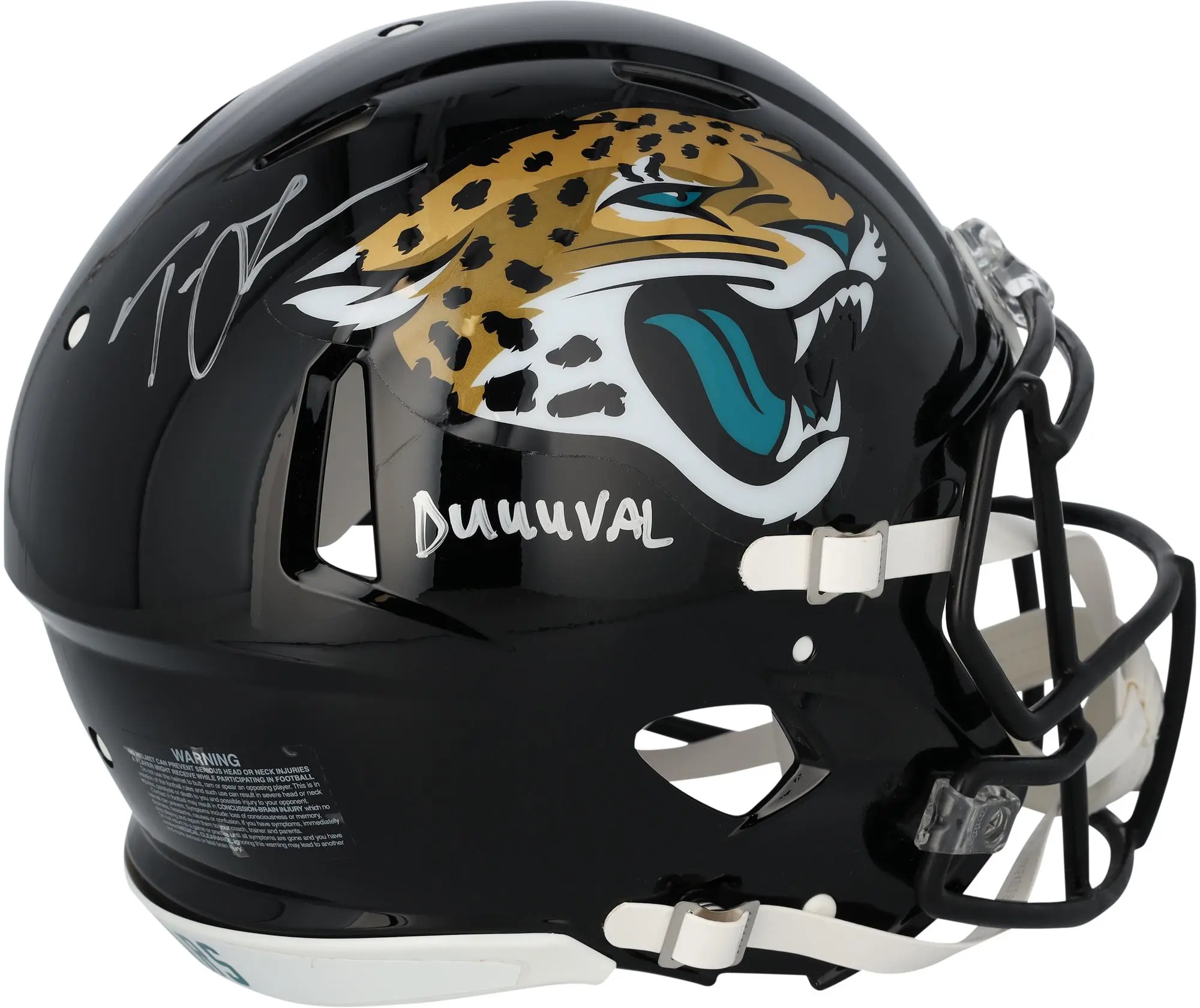 Trevor Lawrence Jacksonville Jaguars Autographed Riddell Speed Authentic Helmet with "Duuuval" Inscription - Fanatics Authentic Certified