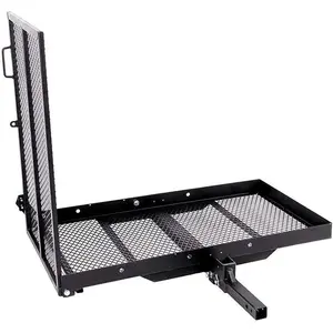 New Mobility Carrier Ramp Hitch Mounted 46.2 x 26.8 x 38.7 500 lbs for Wheelchair Electric Scooter Medical Disability with Rack Ramp Capacity Steel w/3" Rail Fit 2" Hitch Receiver SUV Truck Van Car-TK
