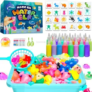 Magic Water Elf 2026 Toys Gifts for Kids Magic Water Gel Kit 24 Pearlized & Luminous Paints 24 3D Molds Handmade Water Art Set for Birthday Party Gifts