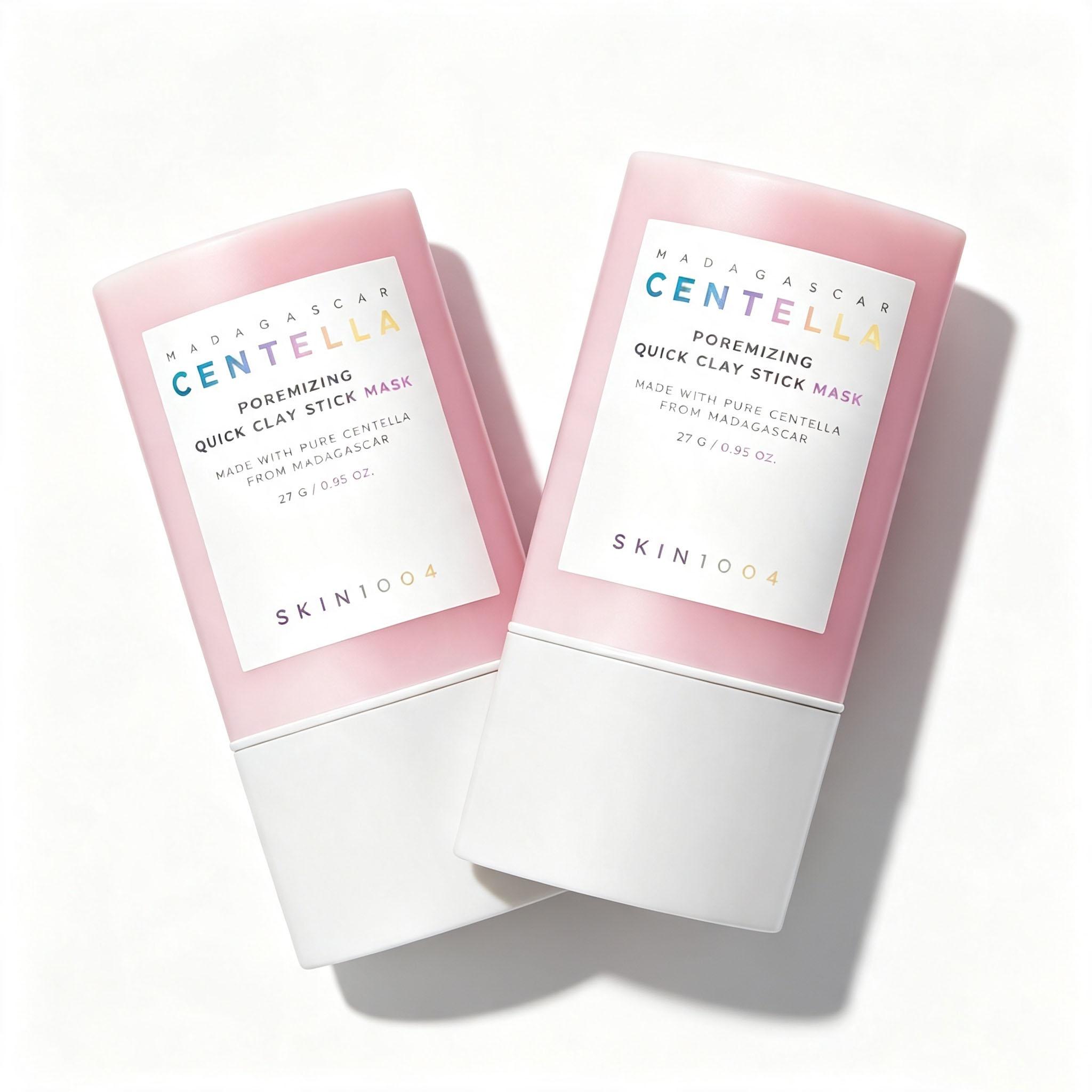 2PCS [SKIN1004] Madagascar Centella Pore Care Clay Mask Stick 27g | K-Beauty Clay Mask | Centella Asiatica Pore Care & Deep Cleansing | For Refined, Smooth Skin